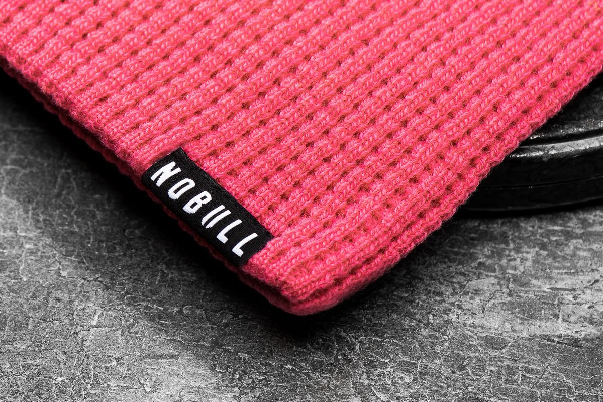 Nobull Waffle Neon Women's Beanie Pink | Australia (YN8195)